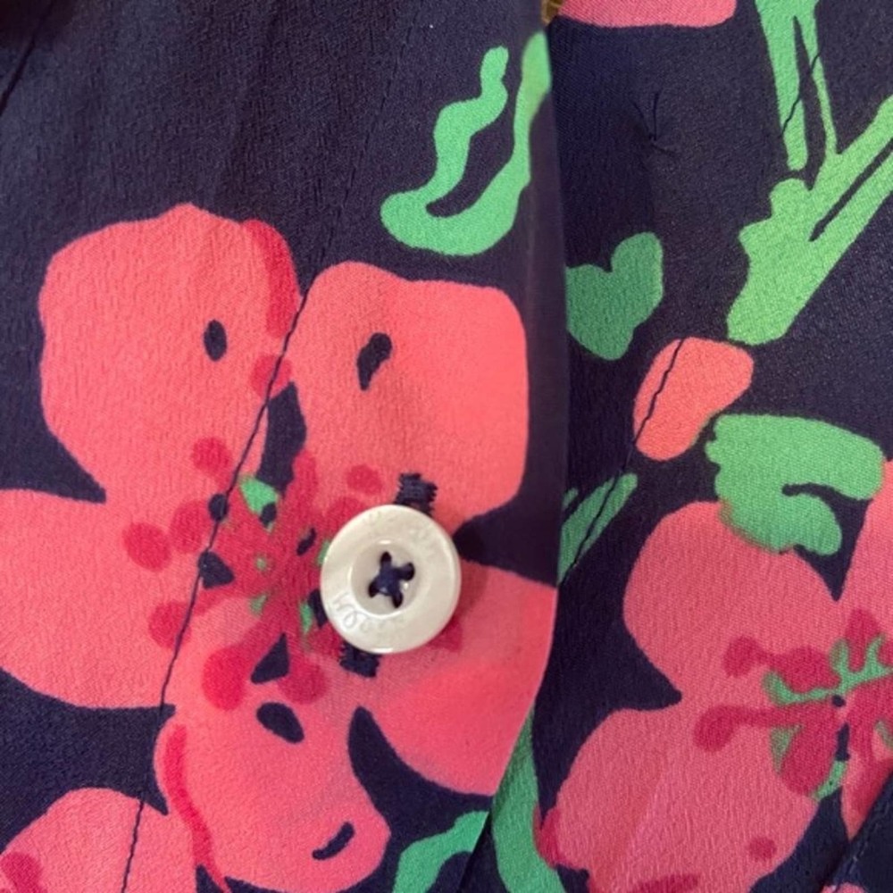 Lilly Pulitzer Long Sleeve Pink Floral Shirt Small - Picture 2 of 8